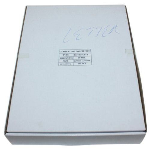 10mil Matte Matte Letter Size Laminating Pouches - 50pk