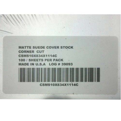 10mil Matte Suede 8.75" x 11.25" Oversize Binding Covers [No tissue] - 100pk
