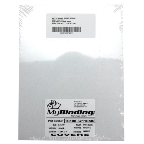 10mil Matte Suede 8.5" x 11" Letter Size Covers - 100pk
