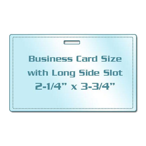 Red 10mil Business Card Pouches with Long Side Slot