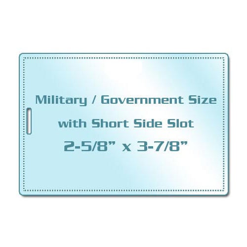 Red 10mil Military Size Pouches with Short Side Slot