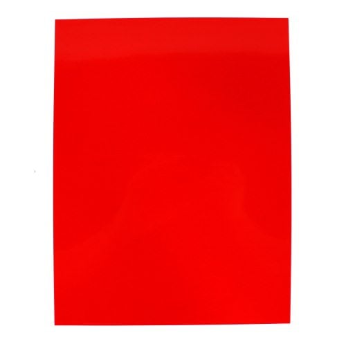 10mil Red Transparent 8.5" x 11" Tinted Clear Covers - 100pk