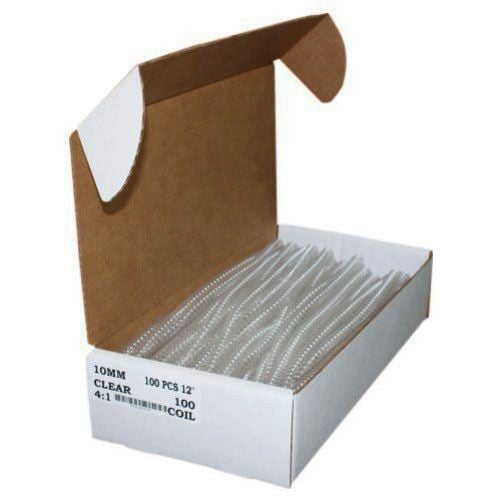 10mm Clear 4:1 Pitch Spiral Binding Coil - 100pk