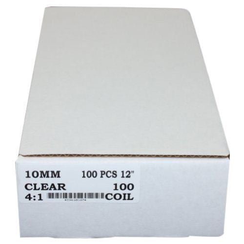 10mm Clear 4:1 Pitch Spiral Binding Coil - 100pk