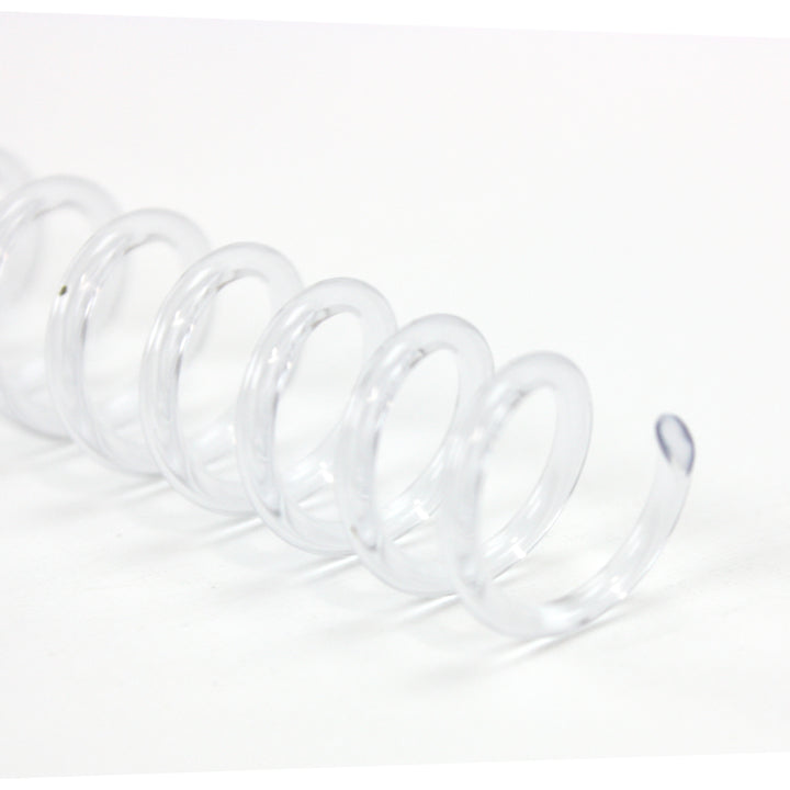 10mm Clear 4:1 Pitch Spiral Binding Coil - 100pk