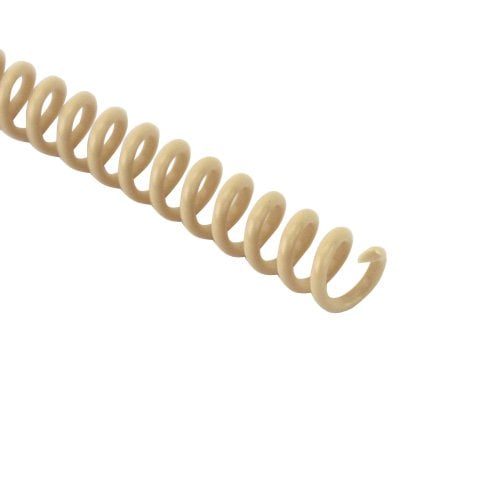 10mm Tan 4:1 Pitch Spiral Binding Coil - 100pk