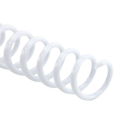 10mm White 4:1 Pitch Spiral Binding Coil - 100pk