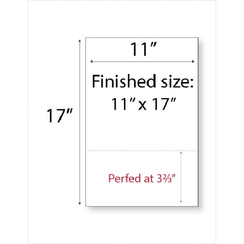 11" x 17" Single-Perforated from bottom - 500 Sheets