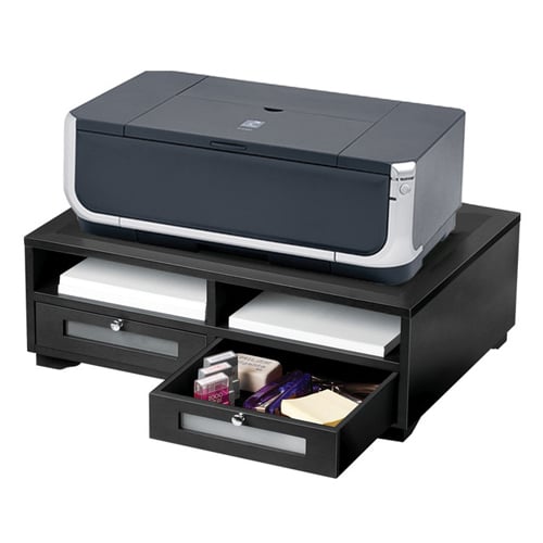 Victor Printer Stand with Shelves and Drawers (Midnight Black) - 1130-5