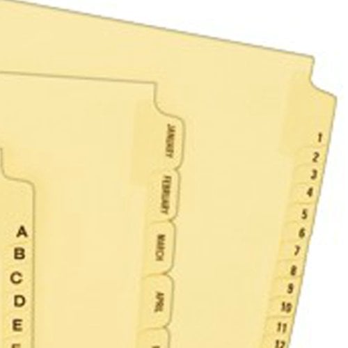 Avery A-Z Buff Preprinted Laminated Tab Dividers - 11306 - Clearance Sale