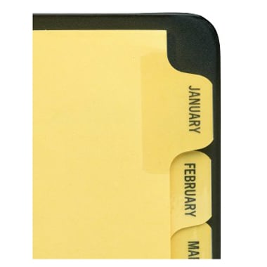 Avery Jan-Dec Buff Preprinted Laminated Tab Dividers - 11307