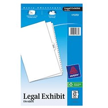 Avery 26-50/TOC Legal 14" x 8.5" Avery Style Collated Dividers - 11373