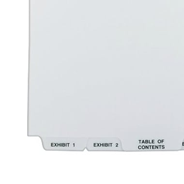 Avery Exhibit 1-25/TOC 14" x 8.5" Avery Style Collated Dividers - 11378