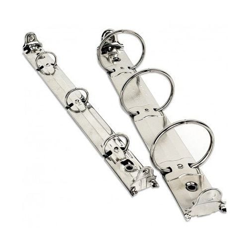 3 Ring Binder Mechanisms Round Ring with Boosters [8-1/2" Binding Edge, Silver, 1-1/2", Round] - Clearance Sale
