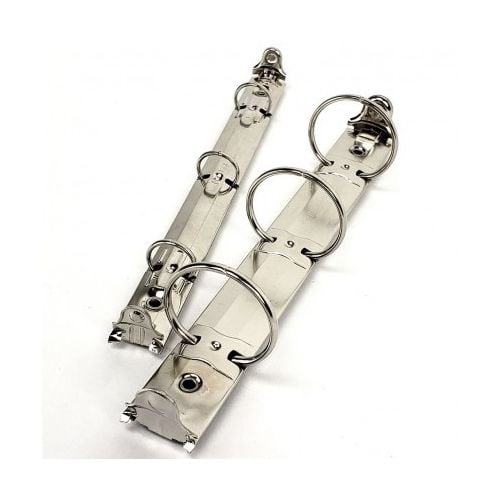 3 Ring Binder Mechanisms Round Ring with Boosters [8-1/2" Binding Edge, Silver, 1-1/2", Round] - Clearance Sale