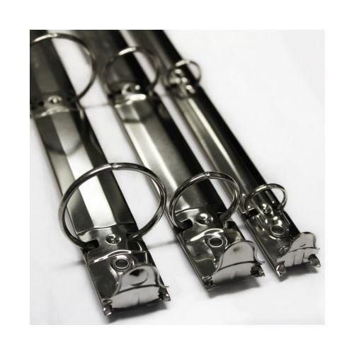 3 Ring Binder Mechanisms Round Ring with Boosters [8-1/2" Binding Edge, Silver, 1-1/2", Round] - Clearance Sale