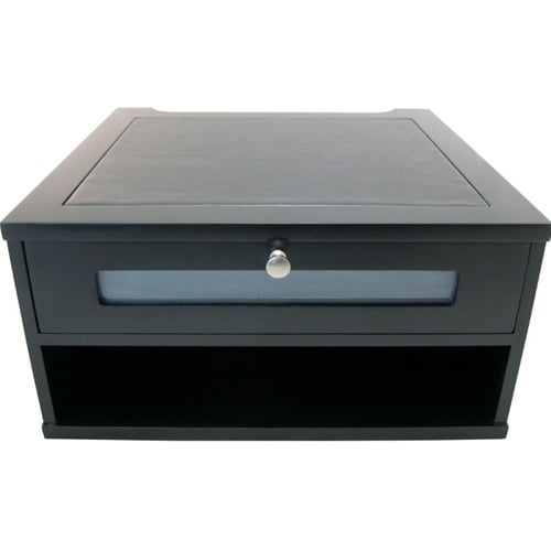 Victor Monitor Riser with Shelf and Drawer (Midnight Black) - 1175-5