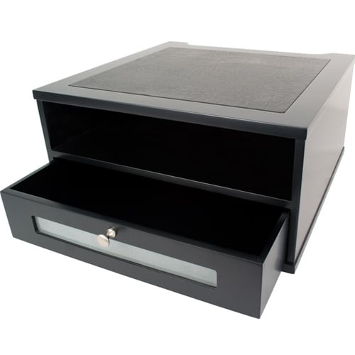 Victor Monitor Riser with Shelf and Drawer (Midnight Black) - 1175-5