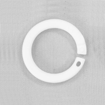 11/16" White Plastic Snap Lock Binding Rings - 100pk