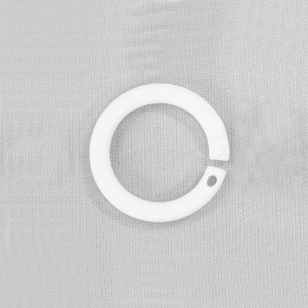 1/2" White Plastic Snap Lock Binding Rings - 100pk
