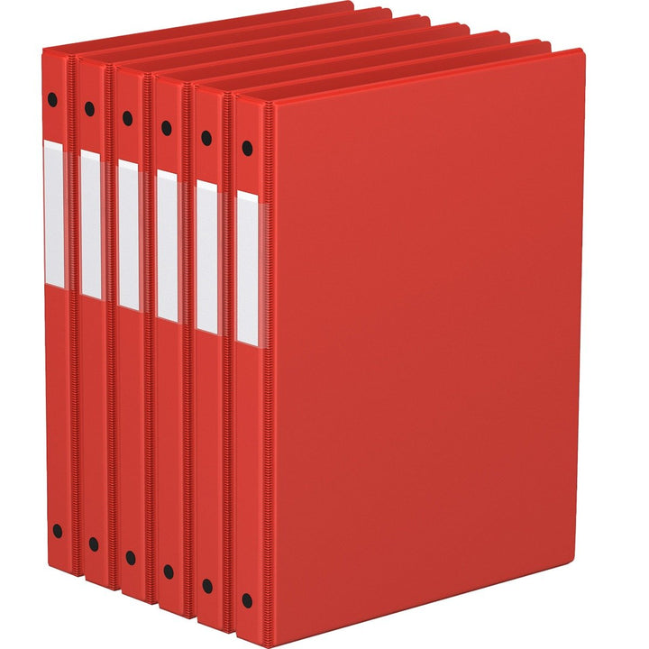 5/8" Red Premium Economy Round Ring Binders - 6pk