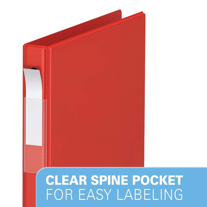 5/8" Red Premium Economy Round Ring Binders - 6pk