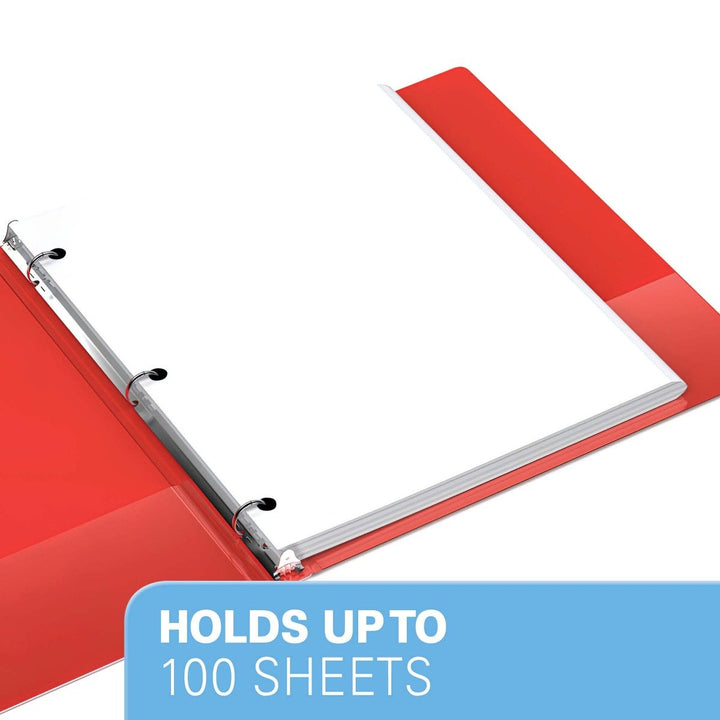 5/8" Red Premium Economy Round Ring Binders - 6pk