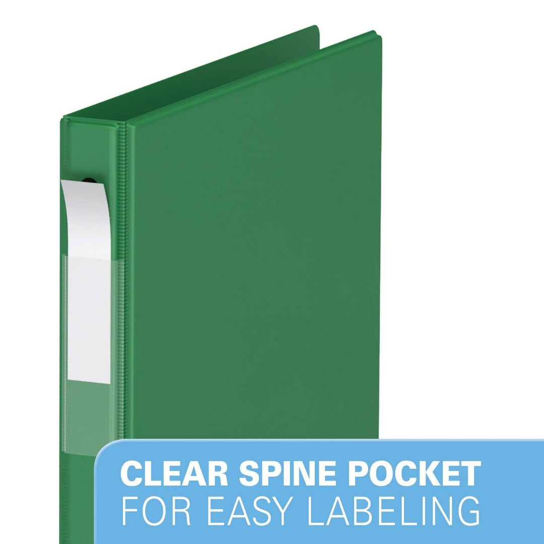 5/8" Green Premium Economy Round Ring Binders - 6pk