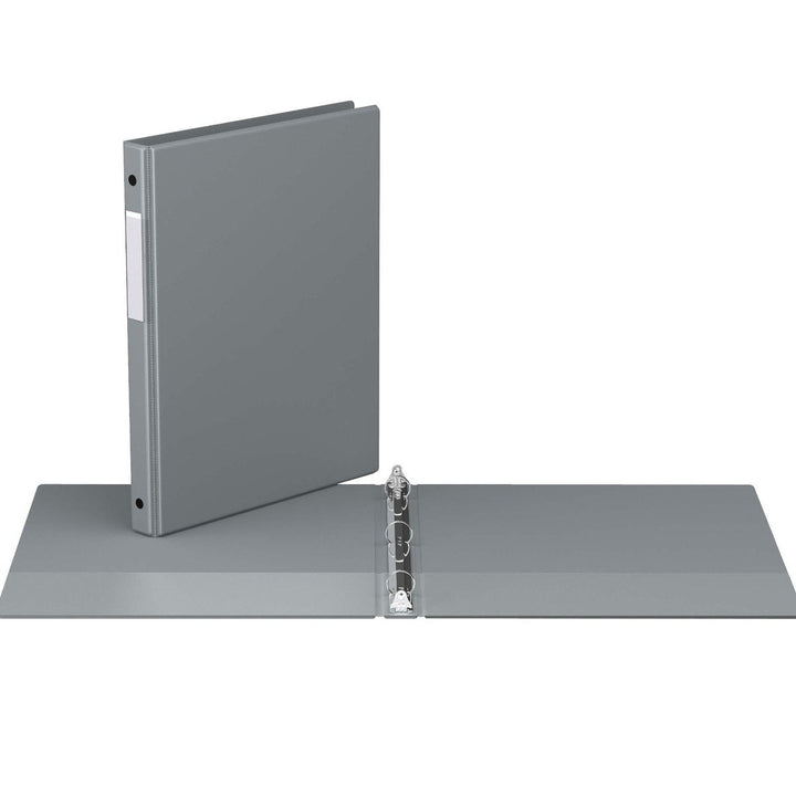5/8" Grey Premium Economy Round Ring Binders - 6pk