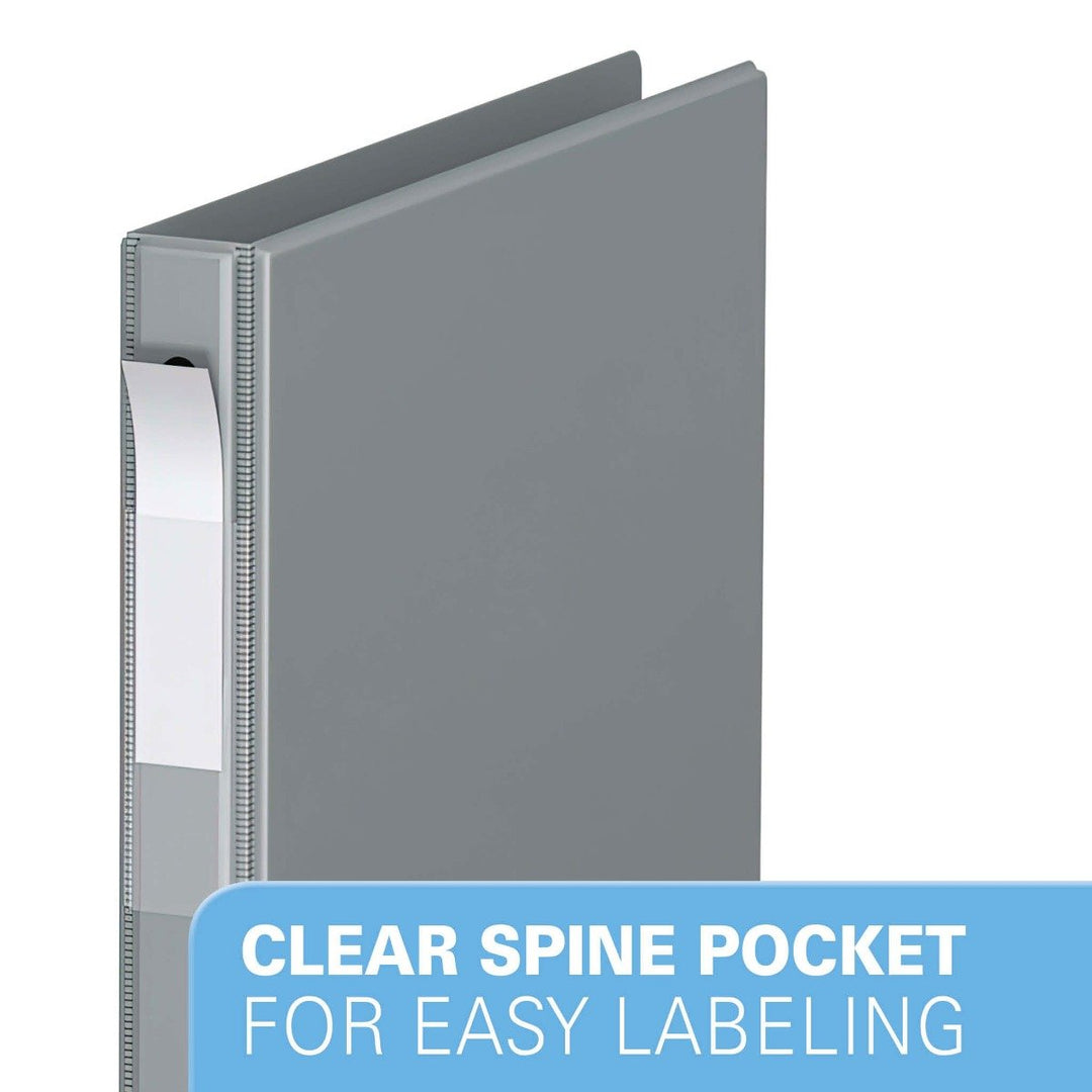 5/8" Grey Premium Economy Round Ring Binders - 6pk