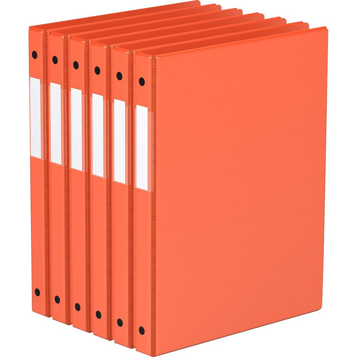 5/8" Orange Premium Economy Round Ring Binders - 6pk