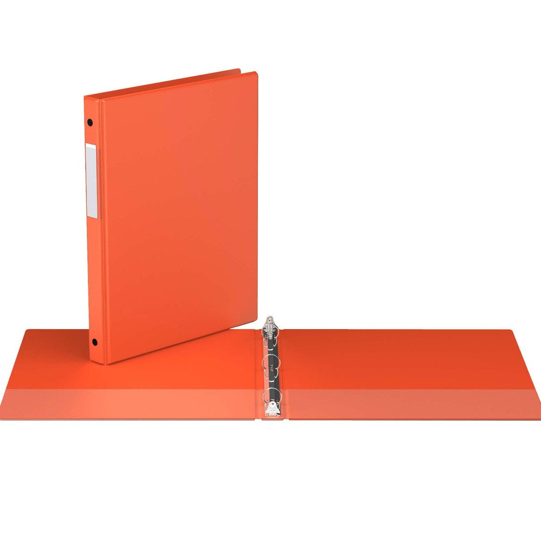 5/8" Orange Premium Economy Round Ring Binders - 6pk
