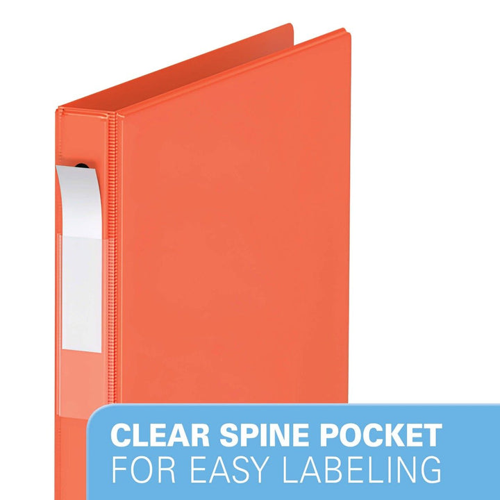 5/8" Orange Premium Economy Round Ring Binders - 6pk