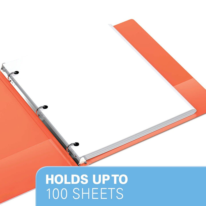 5/8" Orange Premium Economy Round Ring Binders - 6pk