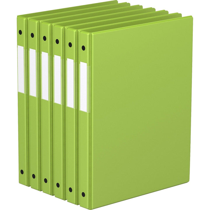 5/8" Lime Green Premium Economy Round Ring Binders - 6pk