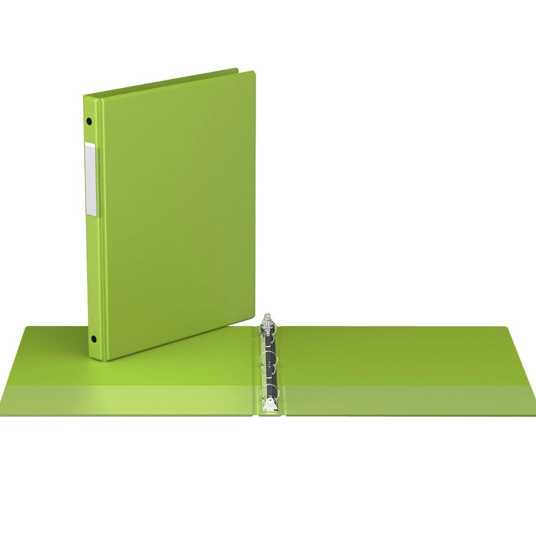 5/8" Lime Green Premium Economy Round Ring Binders - 6pk