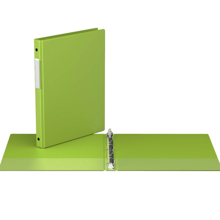 5/8" Lime Green Premium Economy Round Ring Binders - 6pk
