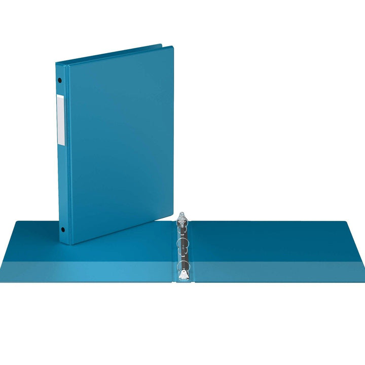 5/8" Turquoise Blue Premium Economy Round Ring Binders - 6pk