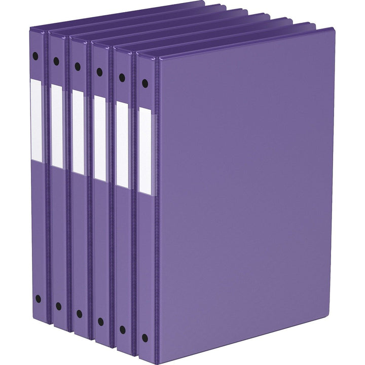 5/8" Purple Premium Economy Round Ring Binders - 6pk
