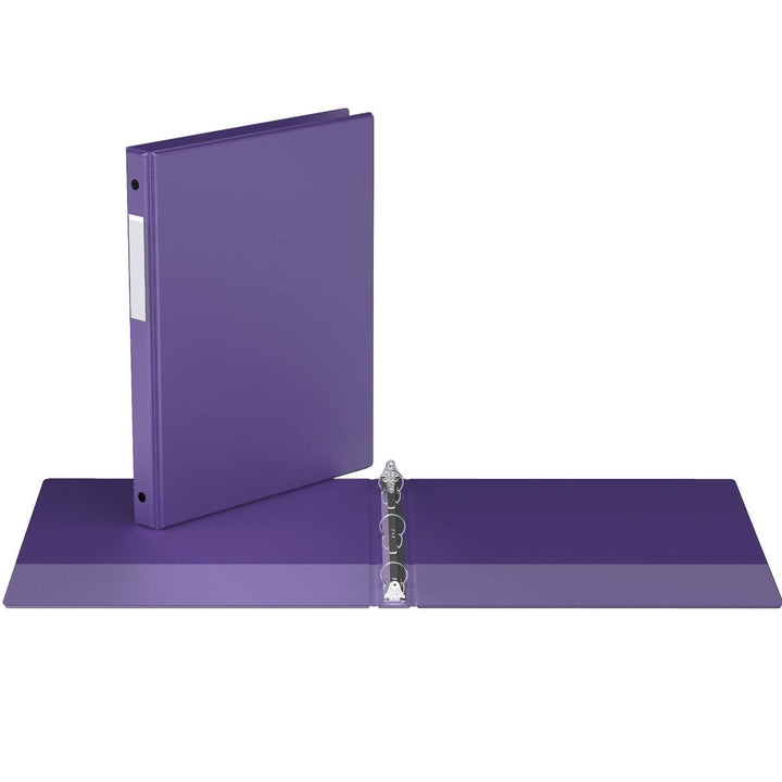 5/8" Purple Premium Economy Round Ring Binders - 6pk