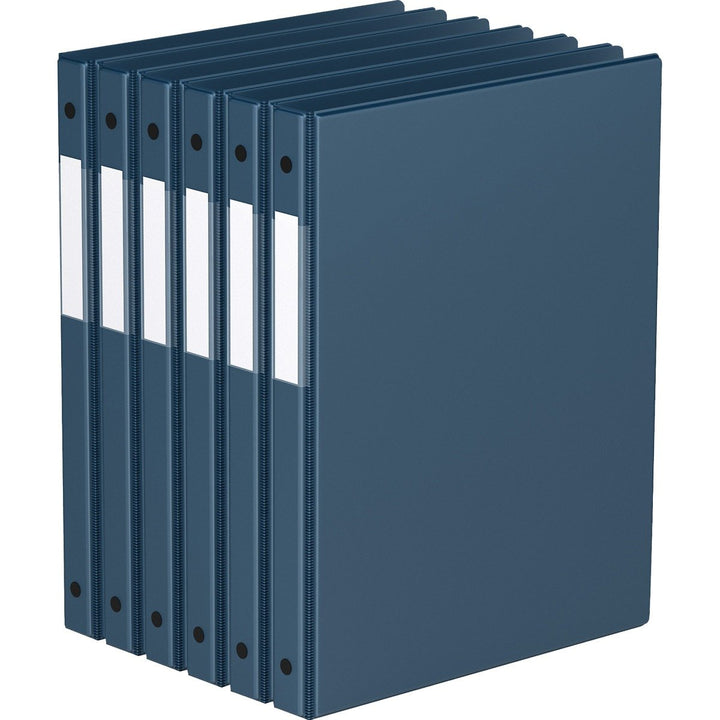 5/8" Navy Blue Premium Economy Round Ring Binders - 6pk