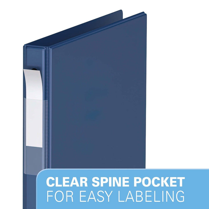 5/8" Royal Blue Premium Economy Round Ring Binders - 6pk
