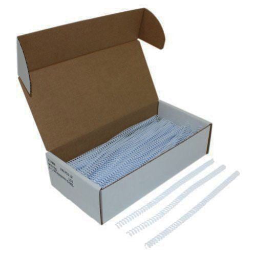 11mm White 4:1 Pitch Spiral Binding Coil - 100pk