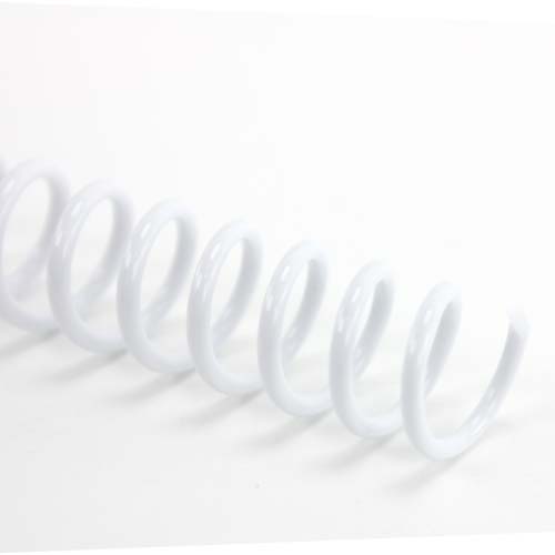 11mm White 4:1 Pitch Spiral Binding Coil - 100pk