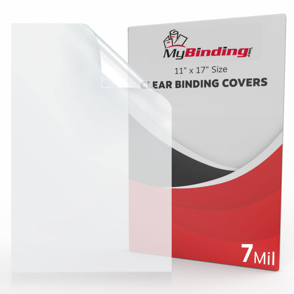 7mil Crystal Clear 11" x 17" Binding Covers [No Tissue] -100pk