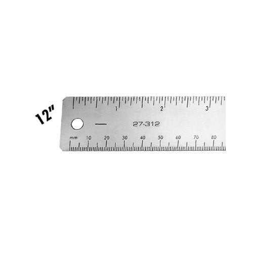 12" Cork Back Scale Xtreme HD Stainless Steel Rulers