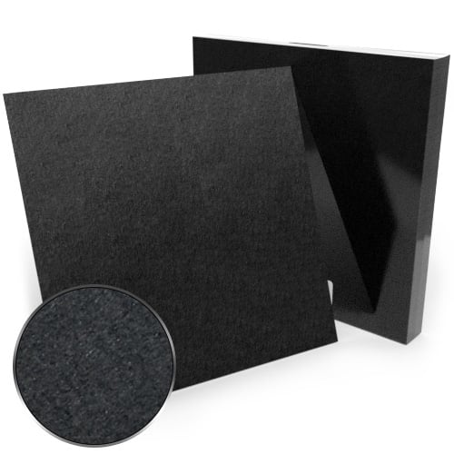 12" x 12" 100pt Black Chipboard Covers - 25pk
