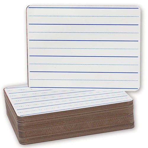 9" x 12" Blue Lined Dry-Erase Lap Boards - 24pk