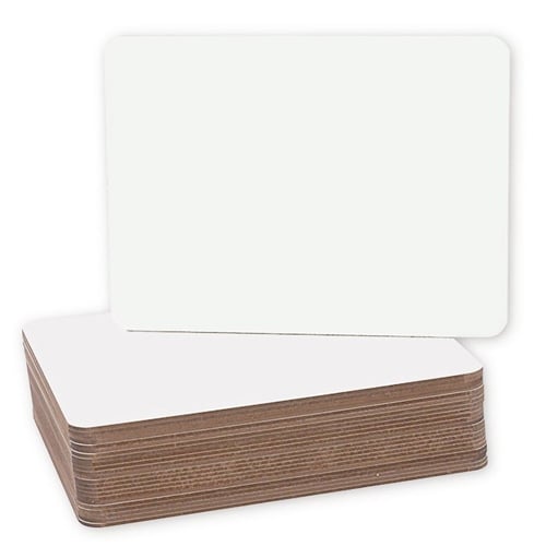 9.5" x 12" Unframed Dry-Erase Lap Boards - 24pk