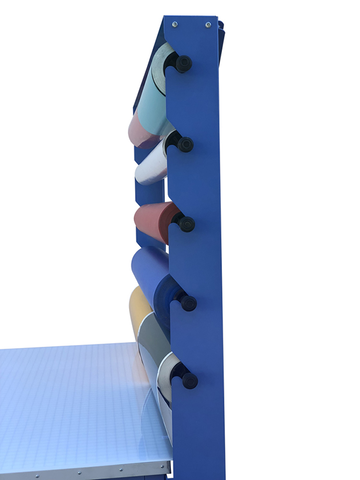 Media Roll Holders for Rhino Work Tables